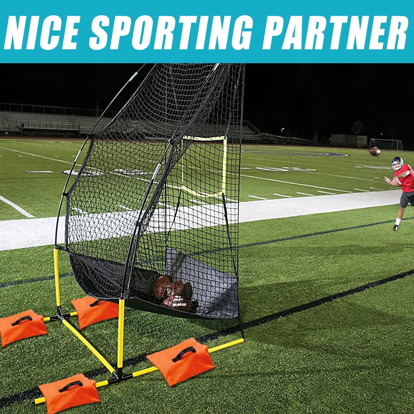 VISEMAN 4PCS Sports Net Sandbags, Weighted Anchor Bags for Baseball & Golf Nets,Soccer Goals, Hockey Nets