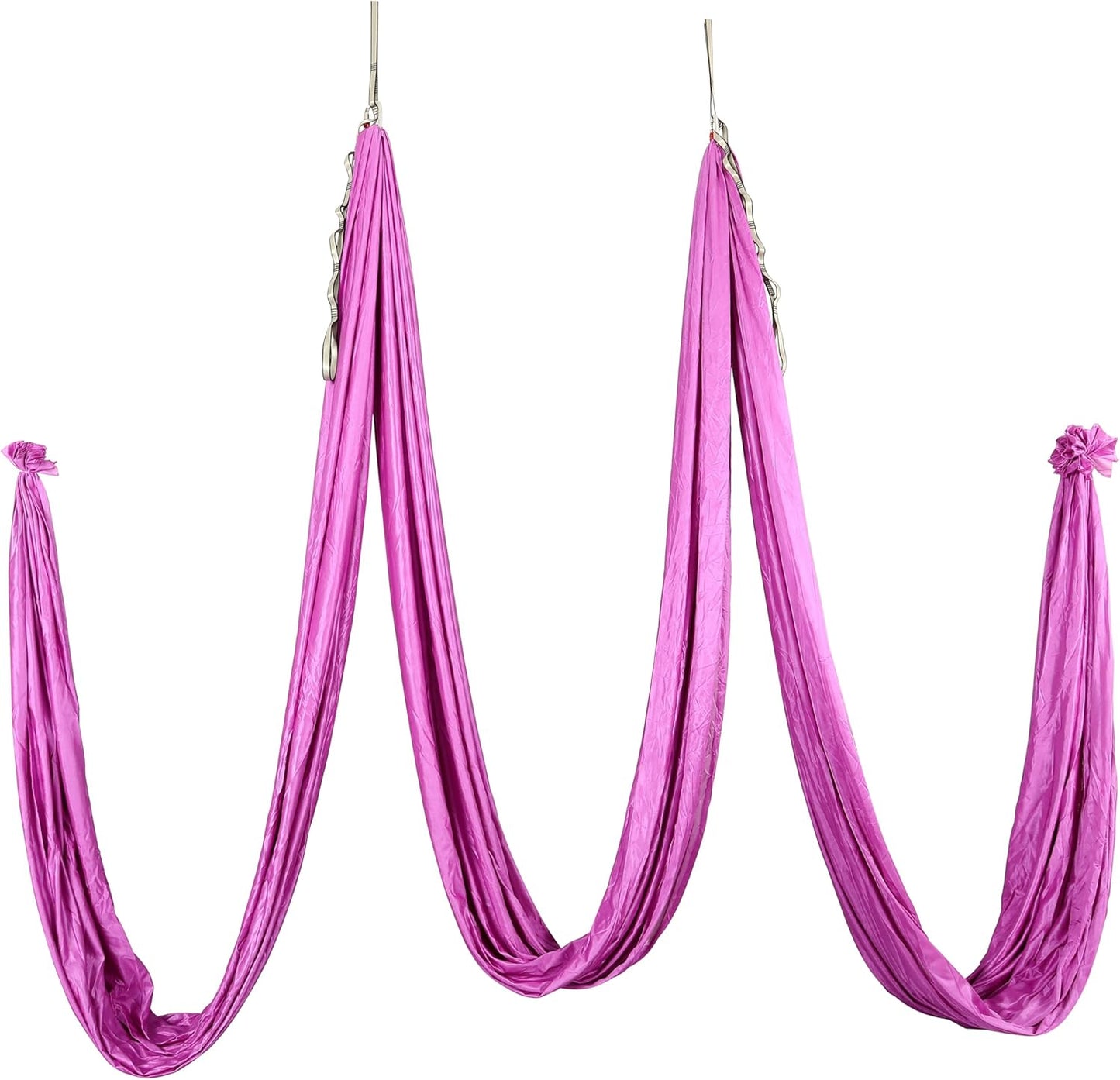HECASA Aerial Silks Yoga Swing Set, Aerial Yoga Hammock w/Daisy Chain for Home, Inversion Exercises, Strength Training and Starter Kit