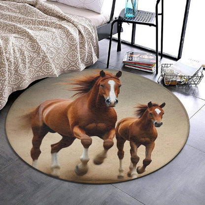 Soft Round Yoga Carpet, Office Chair Decor Round Mat for Carpet and Hardwood Floors Purple Butterfly