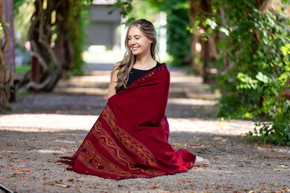Meditation Shawl or Blanket, Exotic Shawl/Wrap, Oversize Scarf or Stole. Unisex