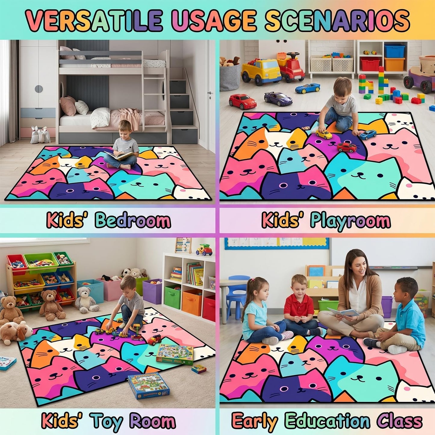 Black Girl Area Rug for Bedroom African American Rugs for Room Princess Carpet Kids Rugs for Bedroom African Girls Carpet for Living Room Teen Girls Yoga Mats, Pink, 4'×5'