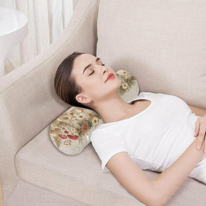 c Neck Roll Pillow Bolster Round Health Memory Foam Long Cervical Cylinder Pillows with Removable Washable Cover for Body Bed Legs Back Yoga - Colors A