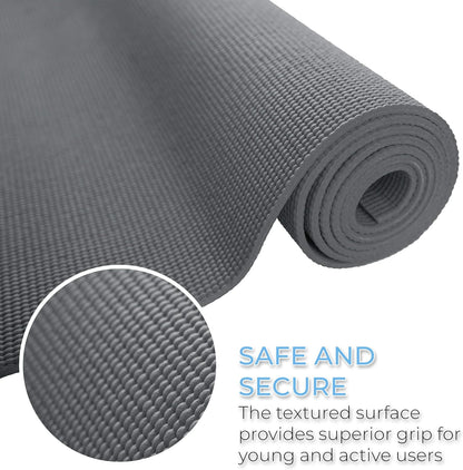 10-Pack Kid-Friendly Yoga Mat, 68" x 24" Non Slip Exercise Mat, 4mm Non Toxic Yoga Mats for Kids, Easy to Clean, Bulk Workout Mats for Schools, Classrooms, and Studios