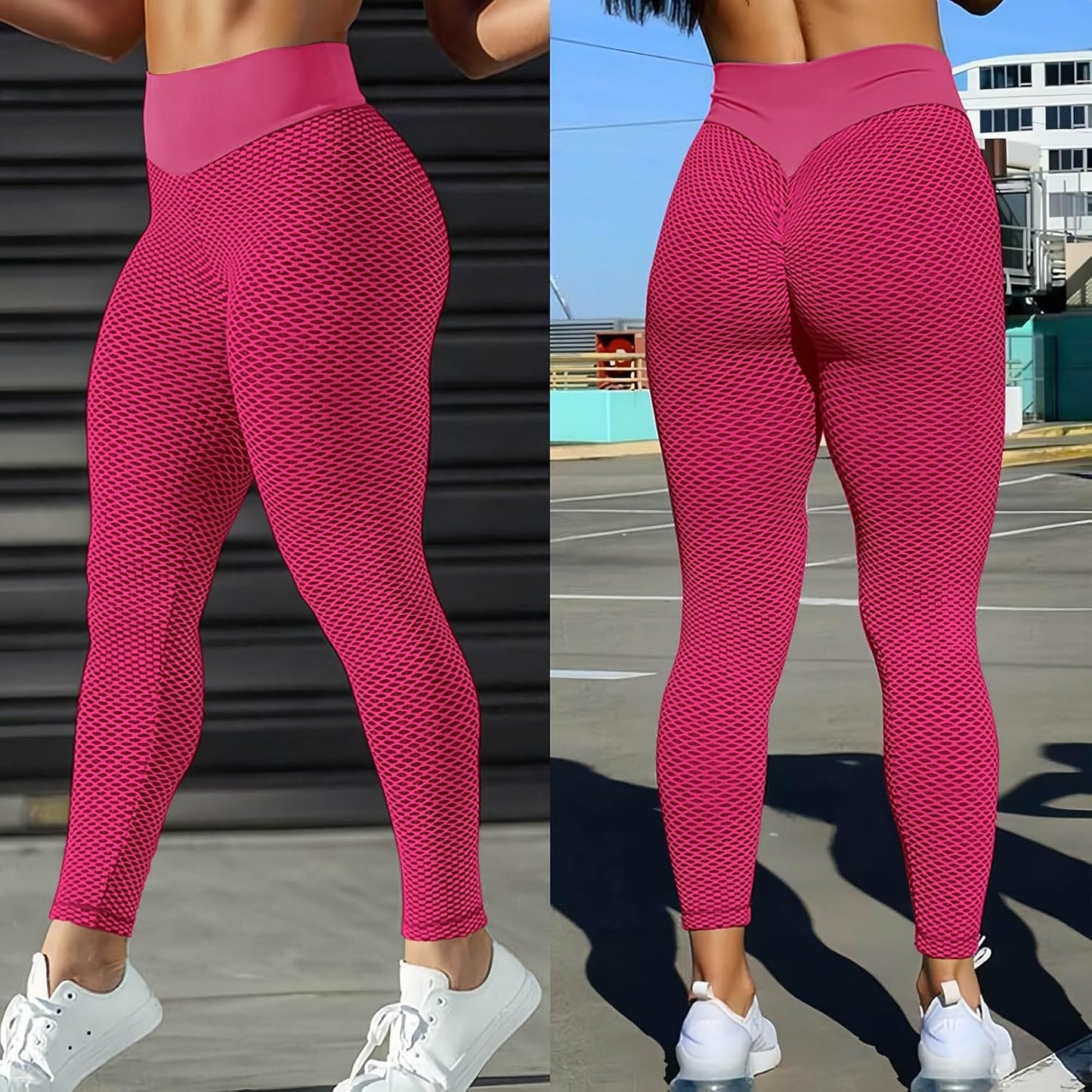 JGS1996 Butt Lifting Leggings for Women Tummy Control Workout Yoga Pants High Waisted Scrunch Booty Gym Tights