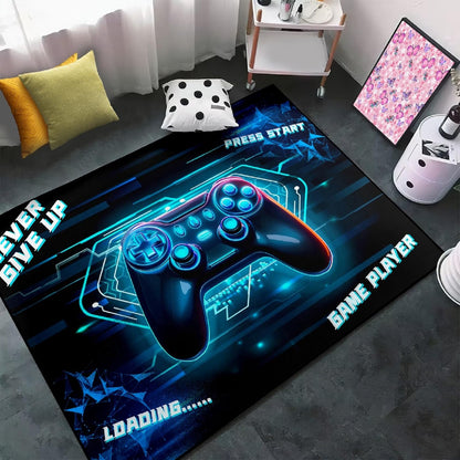 Game Controller Rugs for Bedroom Boys Living Room Gamer Gamepad Red Carpets Floor Mat Player Indoor Mats Gaming Art Design Home Decor Crystal Doormat Yoga Mats 3'x5'