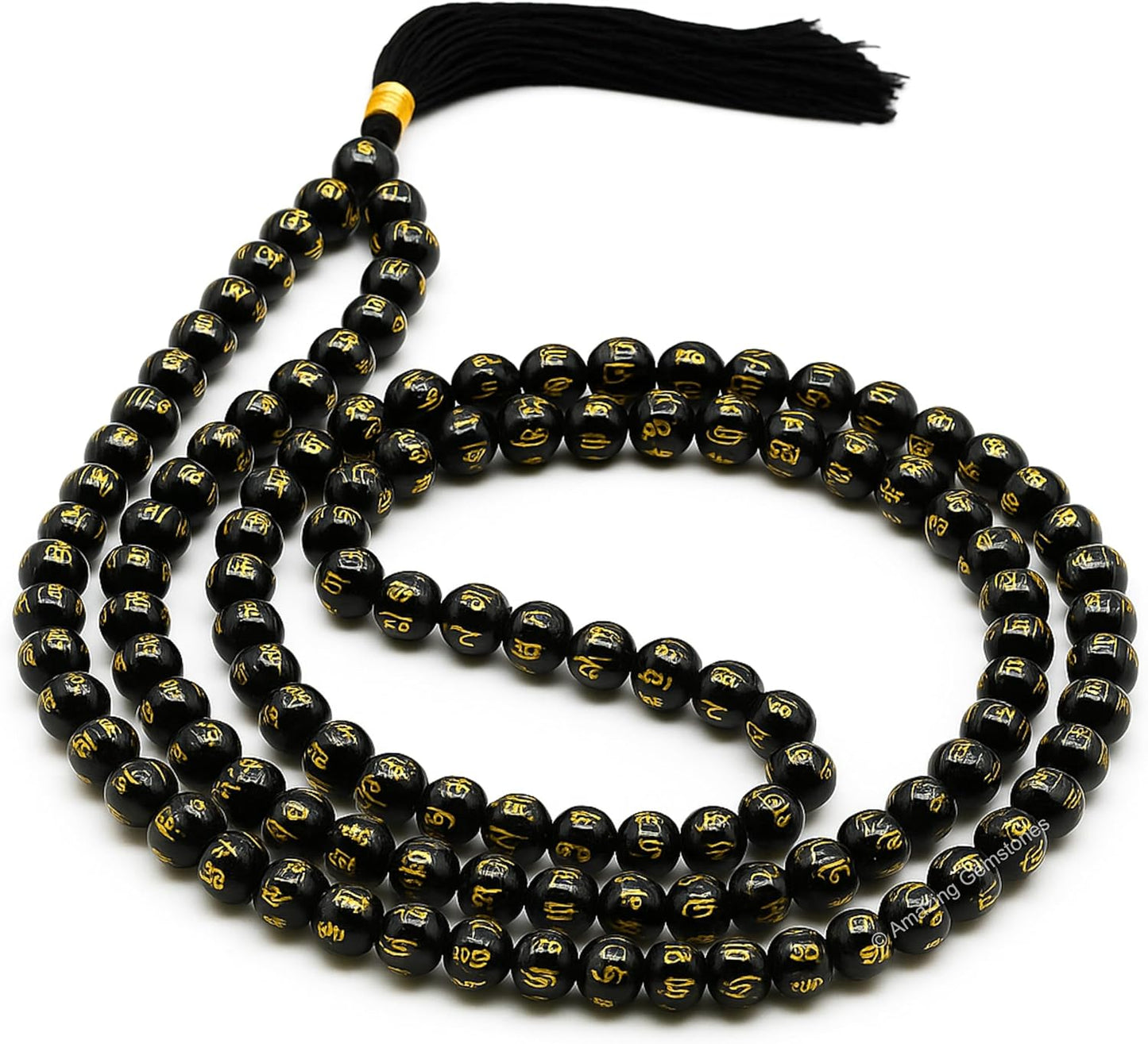 Amazing Gemstone 108 Beads Handmade Mala (Knotted, Rudraksha) - Colors A