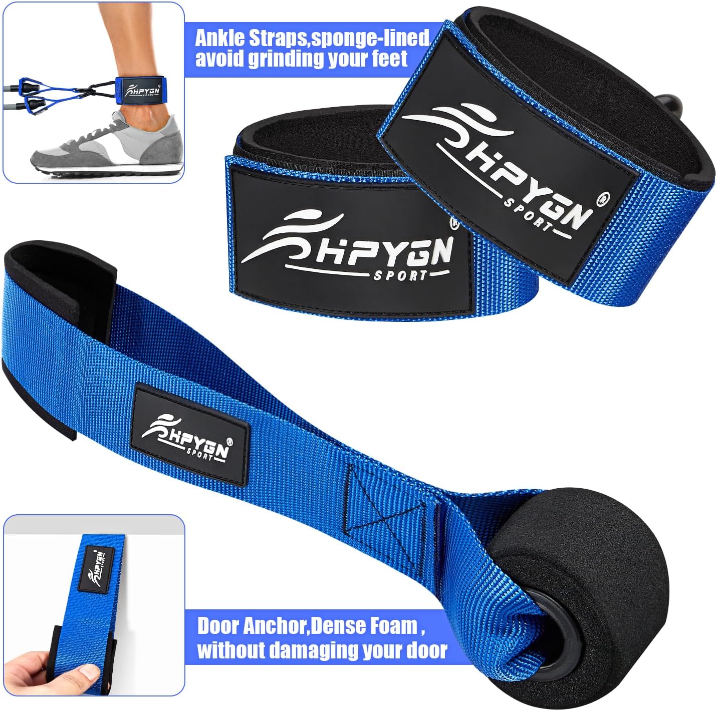 HPYGN Heavy Resistance Bands, 300LBS Exercise Bands for Working Out, Fitness Bands with Handles, Workout Bands for Men, Weight Bands Set for Muscle Training, Strength, Slim, Yoga, Home Gym Equipment