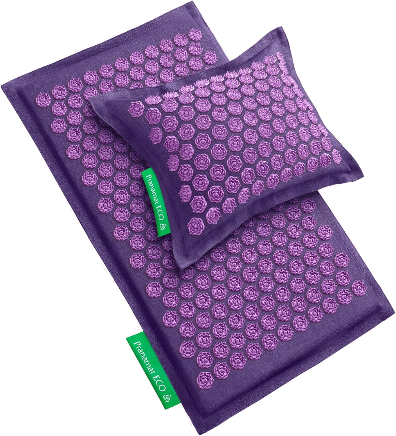 Acupressure Large Mat and Pillow Set, Premium Acupressure Therapy for Pain Relief and Relaxation, Handcrafted in Europe with Sustainable and Natural Materials (Rosegold)
