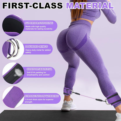 RoundFunny Pilates Ring Circle Set 18 Pcs Exercise Equipment Accessories for Women Workouts Pilates Ball Stretching Strap Magic Circle Yoga Ring Gym Back Bag Resistance Band Anti Slip Socks