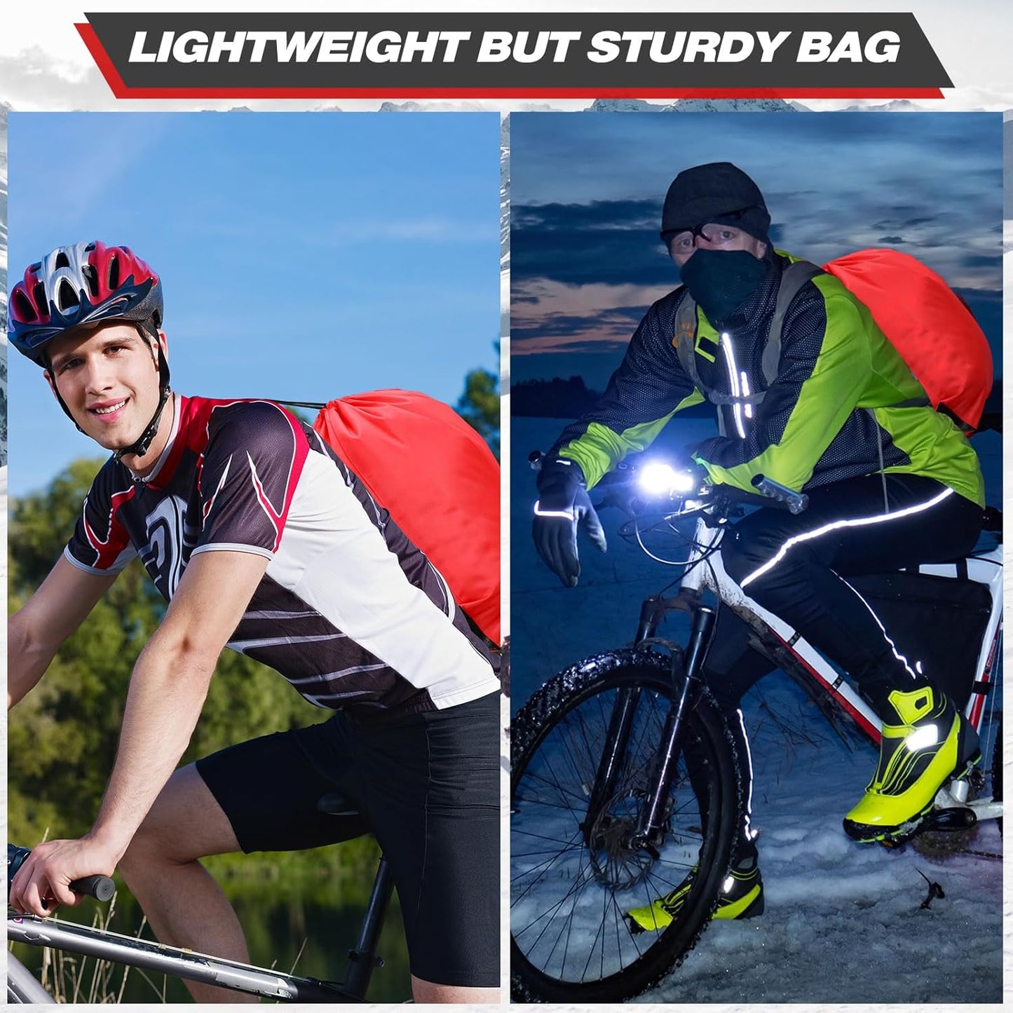 Shappy Drawstring Backpack Bulk Sports Gym Cinch Bag Polyester String Bag for Men Women(10 Colors,100 Pcs)
