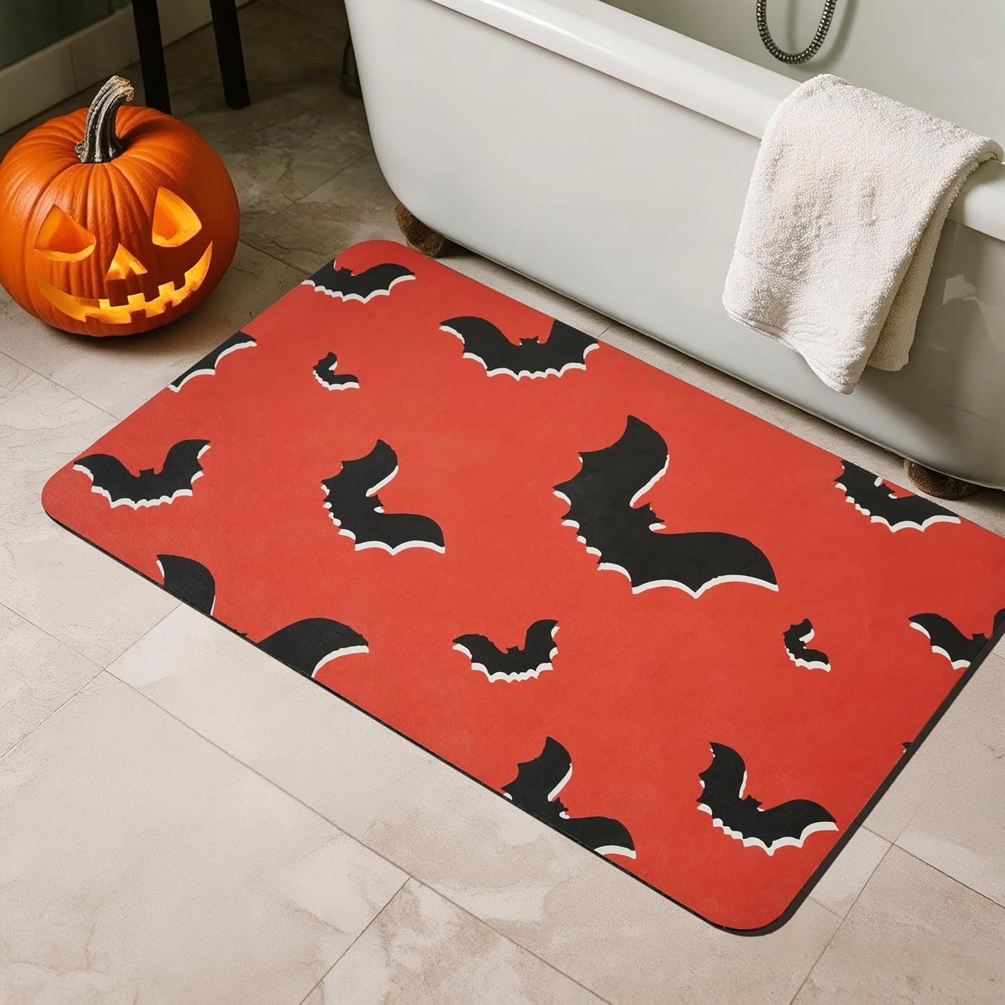 TYUU Bath Mat, Bathroom Rugs Non Slip Washable Thin Absorbent Quick Dry Bath Mat Fits Under Door Bathroom Floor Mat Perfect for Bath, Shower, or Sink 24"x36" Dark Grey