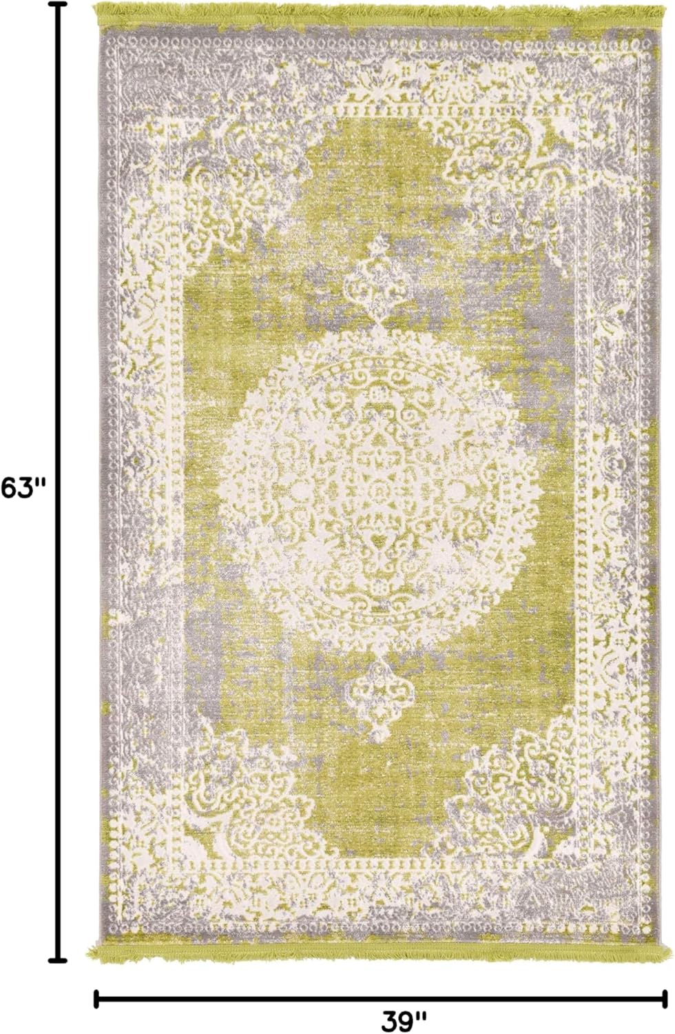 Unique Loom New Classical Collection Area Rug - Olwen (4'Round, Purple/ Gray)