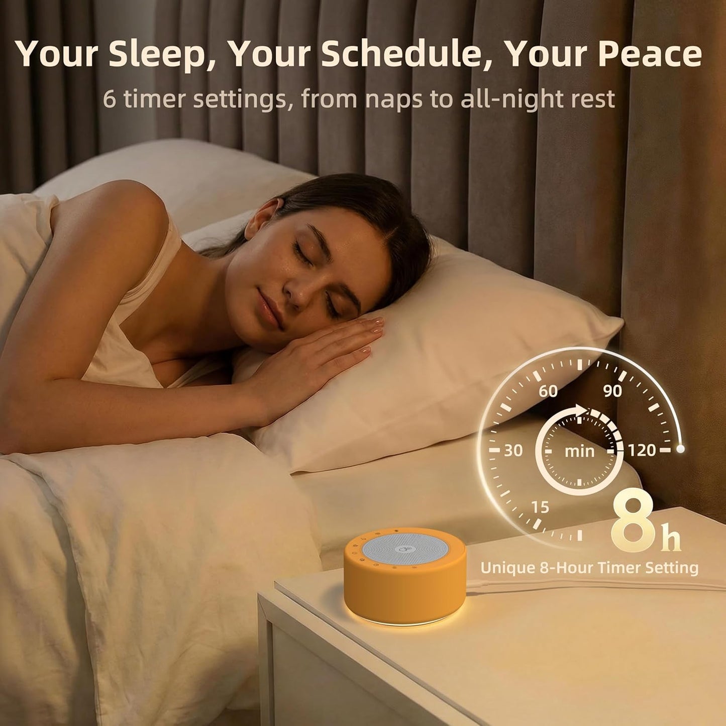 Kipcush Automatic Tibetan Meditation Bowl Sound Machine - 7 Himalayan Tones + 7 Color Night Light - Timer & Touch Control - No Manual Striking for Yoga, Chakra Healing, Stress Relief - Plug In