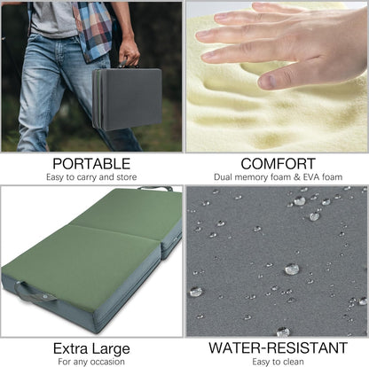 KI Store Garden Kneeling Pad Memory Form Knee Cushions for Gardening Extra Thick Knee Pad Water Resistant Prayer Pillow for Work Yoga Physical Therapy Purple