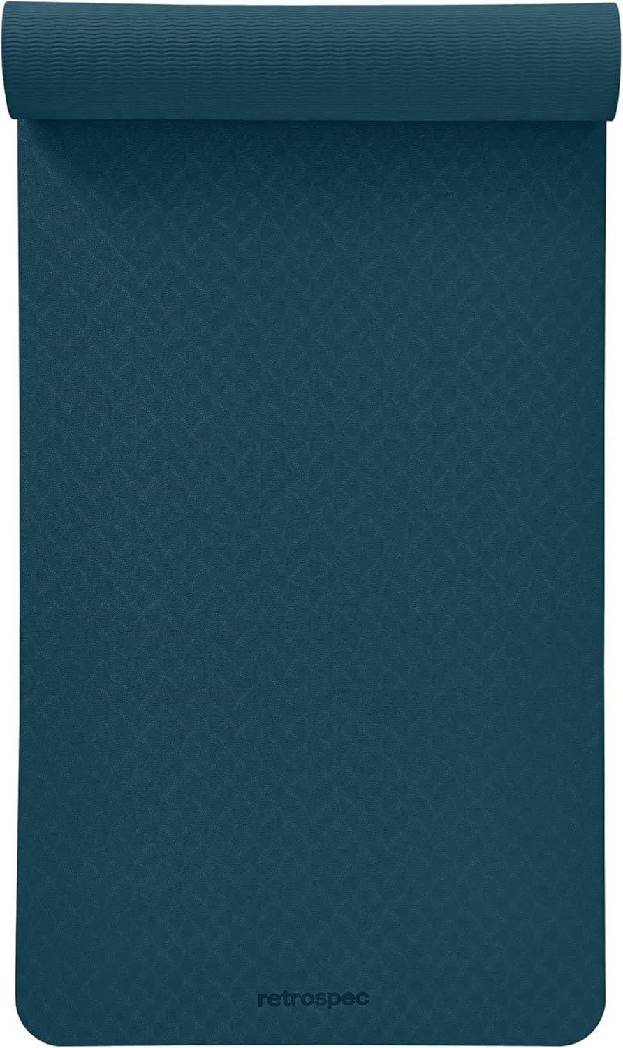 Retrospec Zuma Yoga Mat | 1/2 Inch Thick Non Slip Workout Mat | TPE Exercise Mat for Yoga, Pilates & Stretching | 72x24in