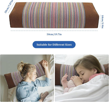 Adjustable Buckwheat Hull Pillow for Neck Pain Relief (21x8x4in) Natural Cooling Cervical Support Organic Pillow for Side & Back Sleepers with Night Sweats (Grey)