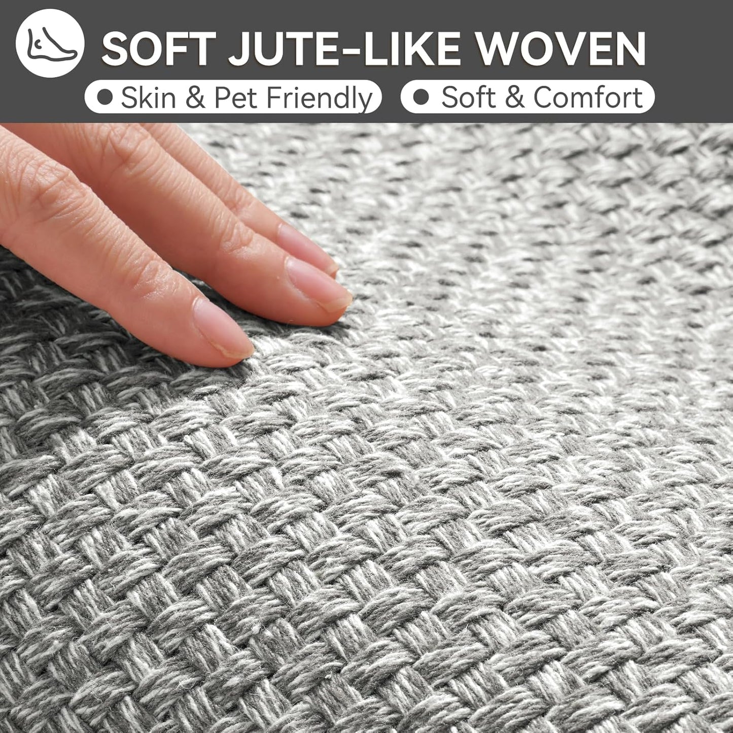 YDKGL Non Slip Long Bath Mat Bathroom Runner, Rubber Backing Ultra Thin Bathroom Rugs Fit Under Door Quick Dry Super Absorbent Washable Bath Rug Shower Mat for Bathtub Sink Floor, Dark Gray 17"x47"