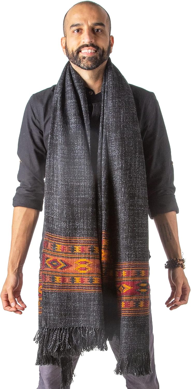 Meditation Shawl or Blanket, Exotic Shawl/Wrap, Oversize Scarf or Stole. Unisex