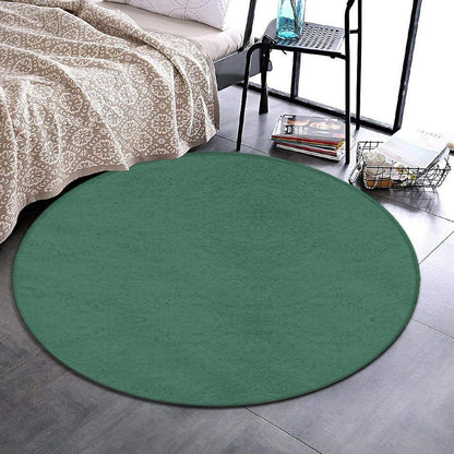 Women's Large Home Decor Mat, Soft Round Yoga Carpet, Non Slip Machine Washable Home Office Circle Rug Purple