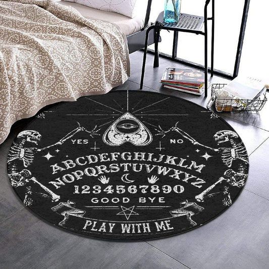 Premium Round Area Rug Modern Throw Rugs Non-Slip Floor Mat Indoor Outdoor Carpet for Living Room Bedroom Laundry Room Decor (36 Inch, Black and White Houndstooth) - Colors A
