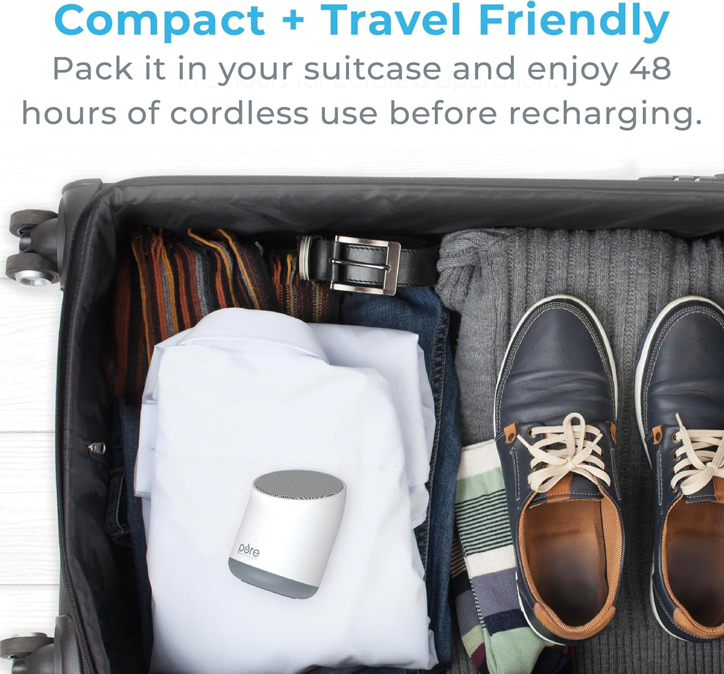 Pure Enrichment Wave Mini Zen Soothing Sound Machine - Portable Sound Machine for Yoga Studios, Travel & Sleep - 6 Relaxing Sounds, Optional Timer & Rechargeable Lithium Battery (Tranquil Green)