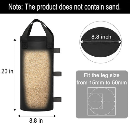 112 LBS Canopy Weights Sand Bags for Weight Windproof Pop up Canopy Tent (No Sand)-4 Pack