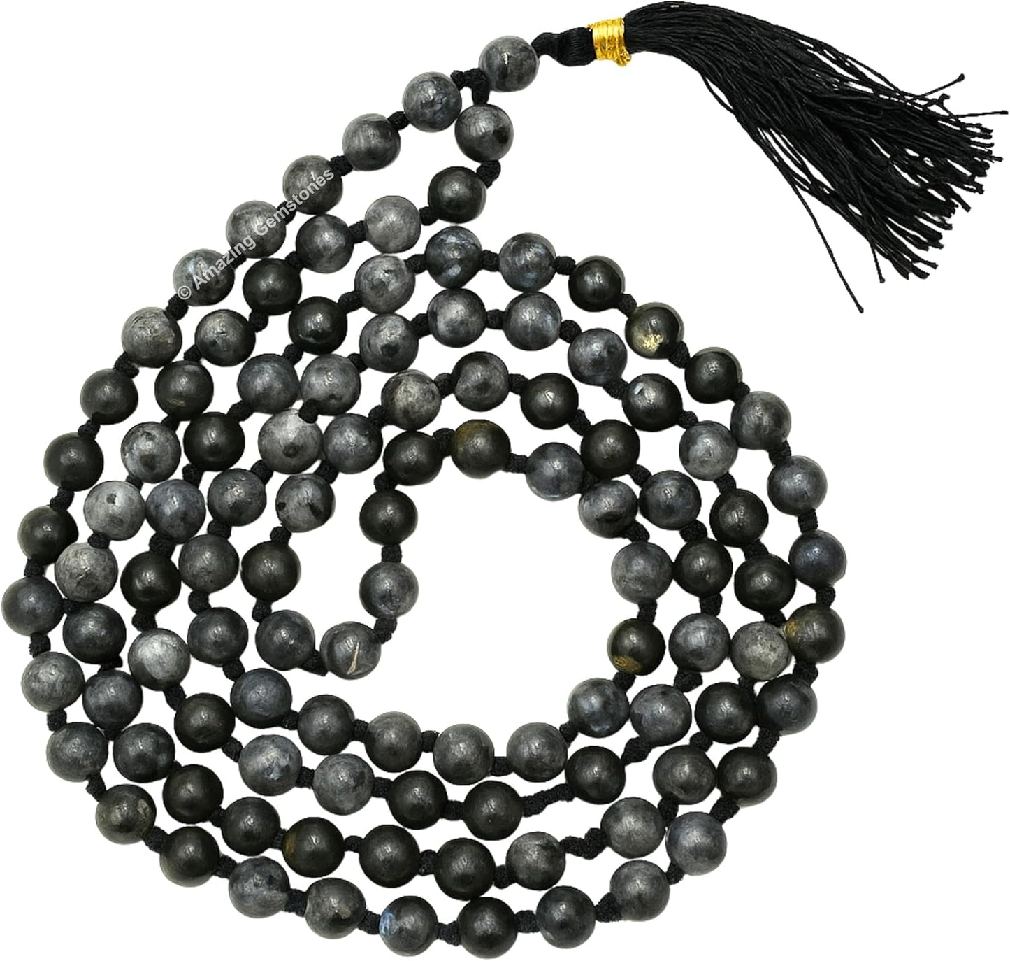 Amazing Gemstone 108 Beads Handmade Mala (Knotted, Rudraksha) - Colors A