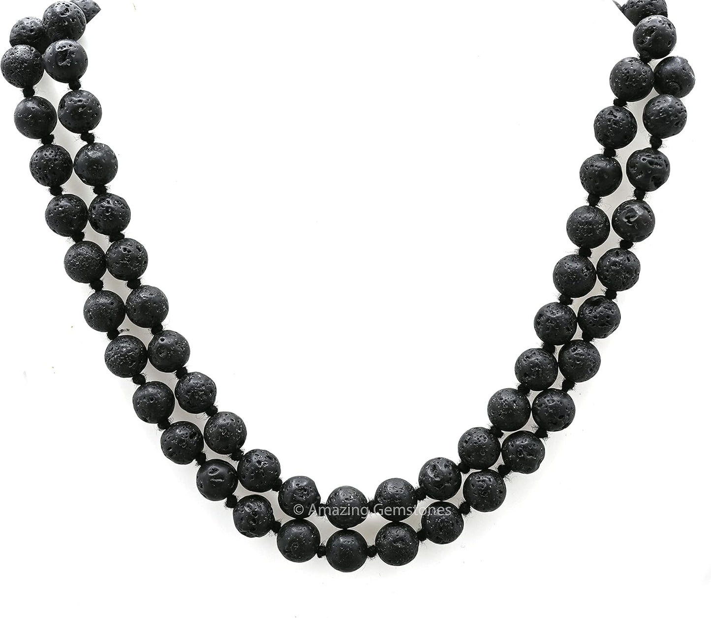 Amazing Gemstone 108 Beads Handmade Mala (Knotted, Rudraksha) - Colors B