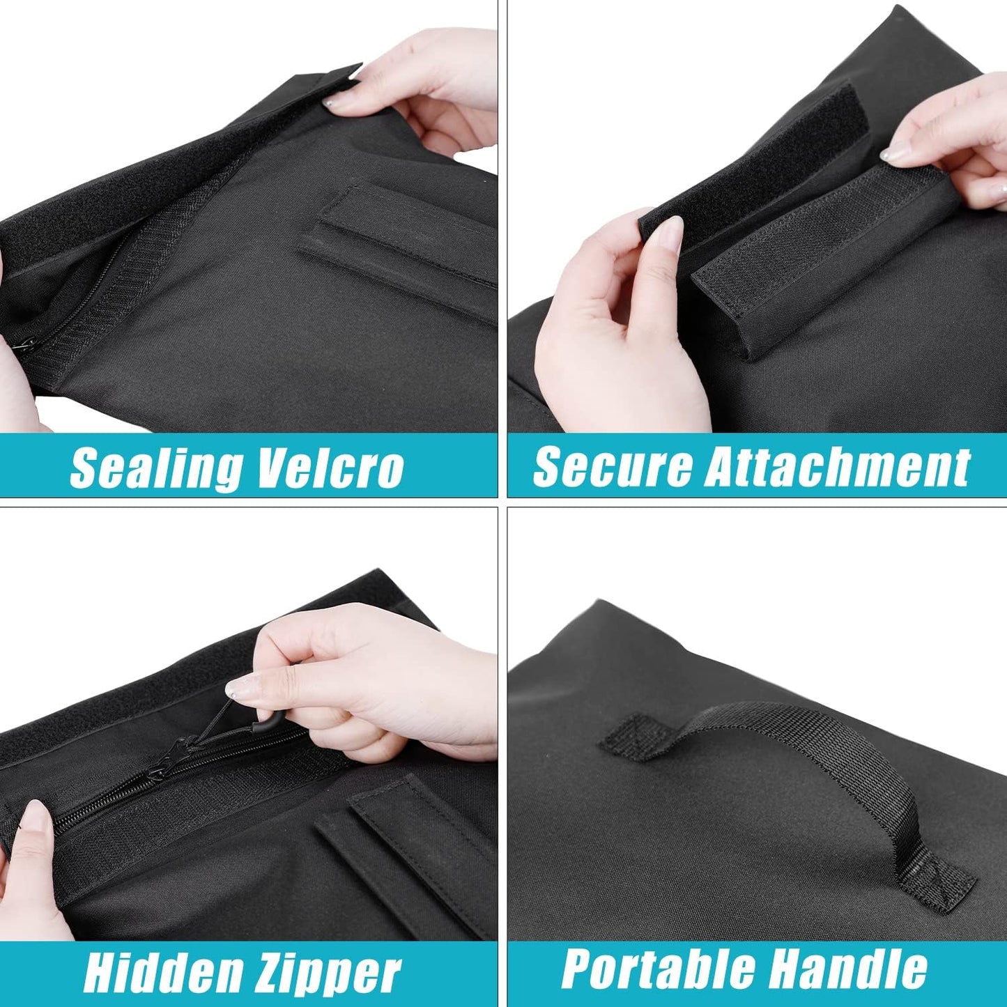 VISEMAN 4PCS Sports Net Sandbags, Weighted Anchor Bags for Baseball & Golf Nets,Soccer Goals, Hockey Nets