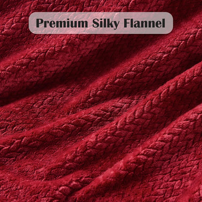 NEWCOSPLAY Super Soft Throw Blanket Light Purple Premium Silky Flannel Fleece Leaves Pattern Lightweight Bed Blanket All Season Use (Light Purple, Throw(50"x60")) - Colors B