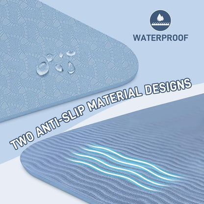 Foldable Yoga Mat for Travel 72"x 32"x 0.32"Inch, 8mm Thick Folding Exercise Mat, Outdoor Non-slip Pilates Mat for Women & Men, Wide Yoga Mat Packable for Workout and Fitness