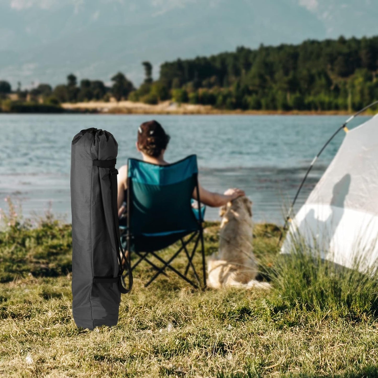 Xxerciz Foldable Camp Chair Replacement Bag Carrying Bag Large Mouth Bag with Shoulder Strap for Outdoor Camping, Heavy Duty Large Storage Folding Chair Bag 48 inches (Chair is not Included)