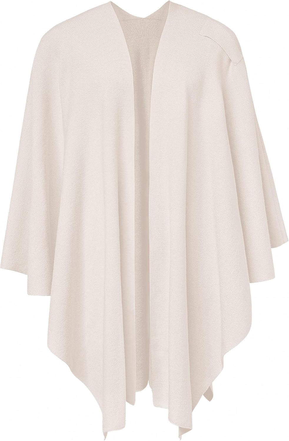 PULI Womens Large Cross Front Poncho Sweater Wrap Topper Knitted Elegant Shawls Cape for Fall Winter