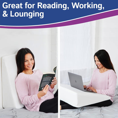 Ebung Body Positioner - Premium Memory Foam Wedge Pillow for Sleeping, Sitting, Snoring, Heartburn Relief, Pregnancy, TV, Reading, Backrest, Leg Rest