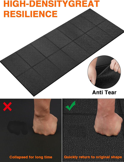 Treadmill Mat,70"x32",6mm Thickness Foldable Exercise Equipment Mat for Carpet Hardwood Floors, Compatible with Walking Pad,Spin Bike,Elliptical Trainer,Rowing Machine