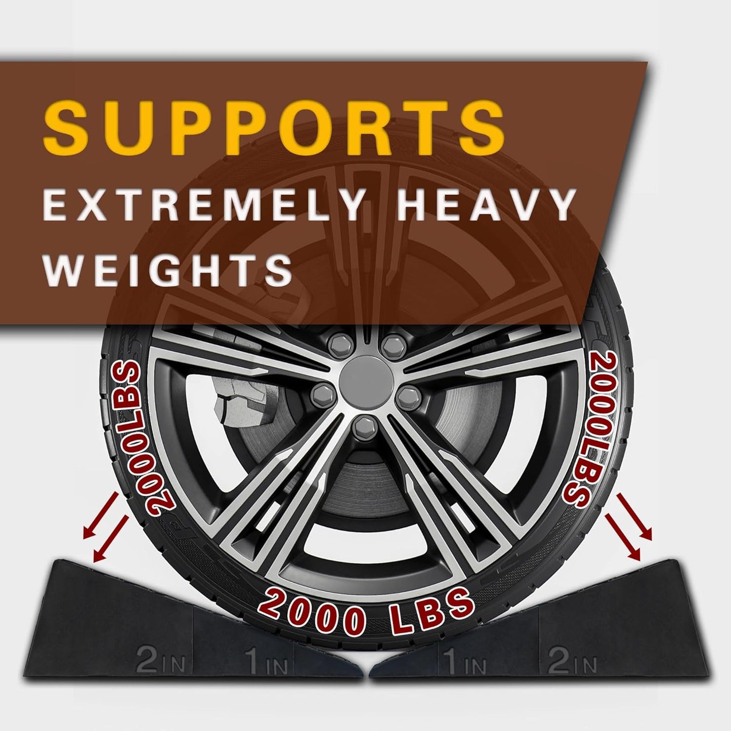 Squat Wedge Height-Adjustable Slant Board: 2Pcs Wide Wedges for Weightlifting Leg Glute Workout Improve Strength and Mobility for Gym Home