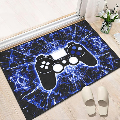 Video Game Rug - Gaming Themed Rug Gamepad Controller Area Rugs for Bedroom Gaming Carpet for Boys Game Carpet for Playrooms Bedroom Doormat Yoga Mats