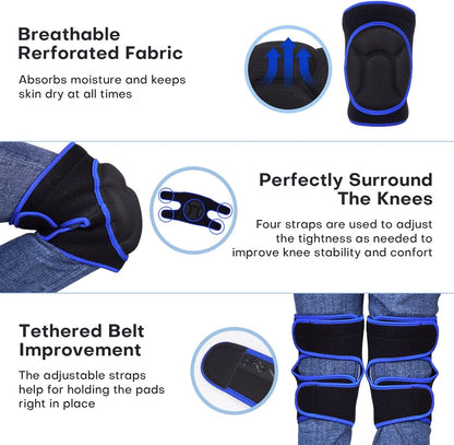 Women Men Knee Pad Suitable for House Working, Floor and Carpet Cleaning, Gardening Maintain, Construction Work, High Elastic Fabric Men Knee Pads Protect Knee Safety