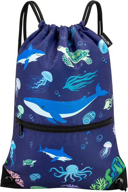 HOLYLUCK Drawstring Backpack Bag Sport Gym Sackpack - Colors A