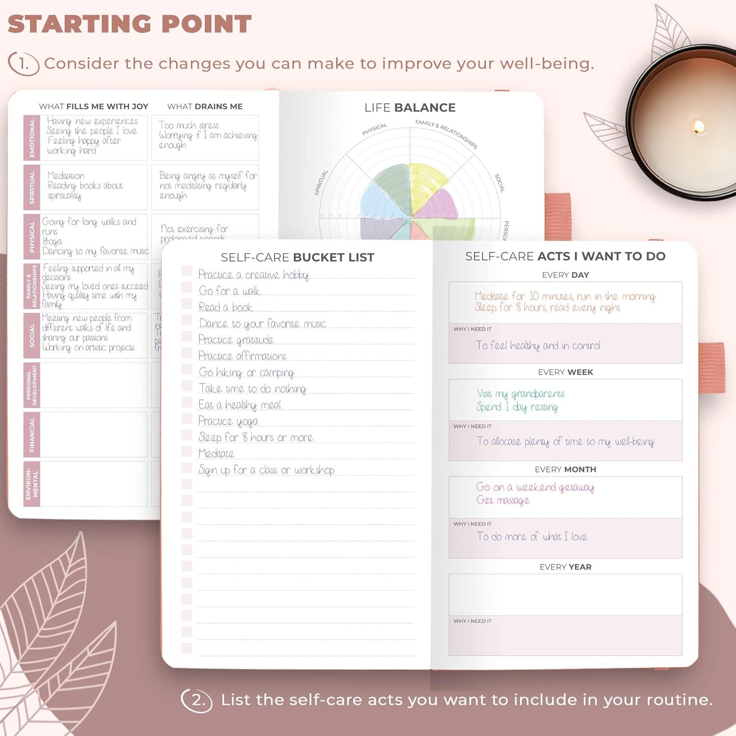Clever Fox Self-Care Journal – Daily Reflection Notebook – Mental Health & Personal Development Planner, Meditation & Mood Log, A5 (Turquoise)