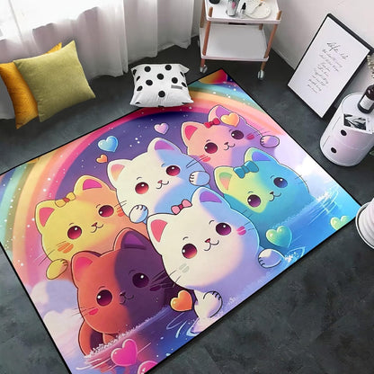 Black Girl Area Rug for Bedroom African American Rugs for Room Princess Carpet Kids Rugs for Bedroom African Girls Carpet for Living Room Teen Girls Yoga Mats, Pink, 4'×5'