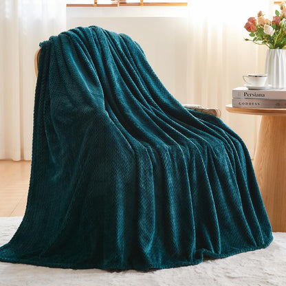 NEWCOSPLAY Super Soft Throw Blanket Light Purple Premium Silky Flannel Fleece Leaves Pattern Lightweight Bed Blanket All Season Use (Light Purple, Throw(50"x60")) - Colors A