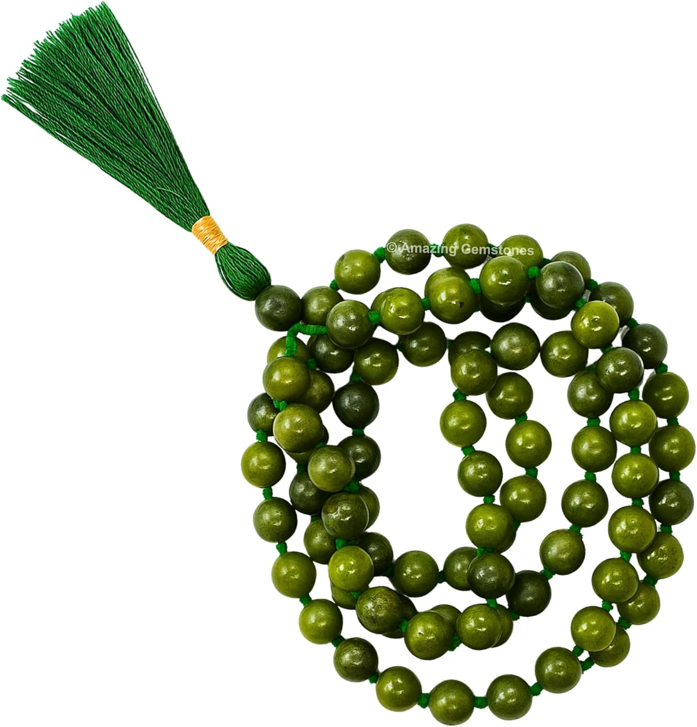 Amazing Gemstone 108 Beads Handmade Mala (Knotted, Rudraksha) - Colors B