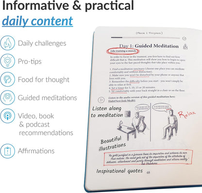 The Meditation Sidekick Journal - Meditation Books Meets Guided Journal! This Mindfulness Journal Helps You Meditate Effectively! Meditation Journal. Habit Journal Meditation for Beginners.