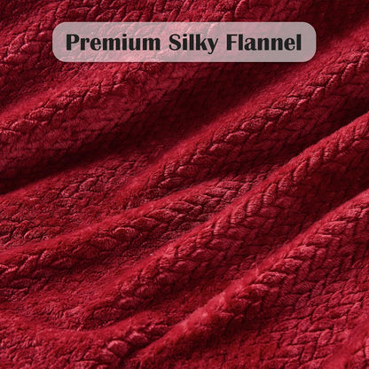 NEWCOSPLAY Super Soft Throw Blanket Light Purple Premium Silky Flannel Fleece Leaves Pattern Lightweight Bed Blanket All Season Use (Light Purple, Throw(50"x60")) - Colors B