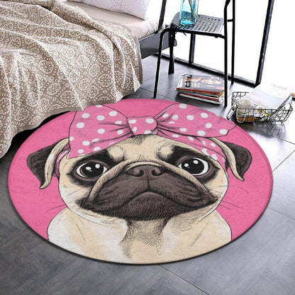 Room Sofa Yoga Soft Round Carpet, Home Decor Non Slip Kitchen Office Circle Rug, Machine Washable Modern Round Area Rug Beach Turtles, 60inch