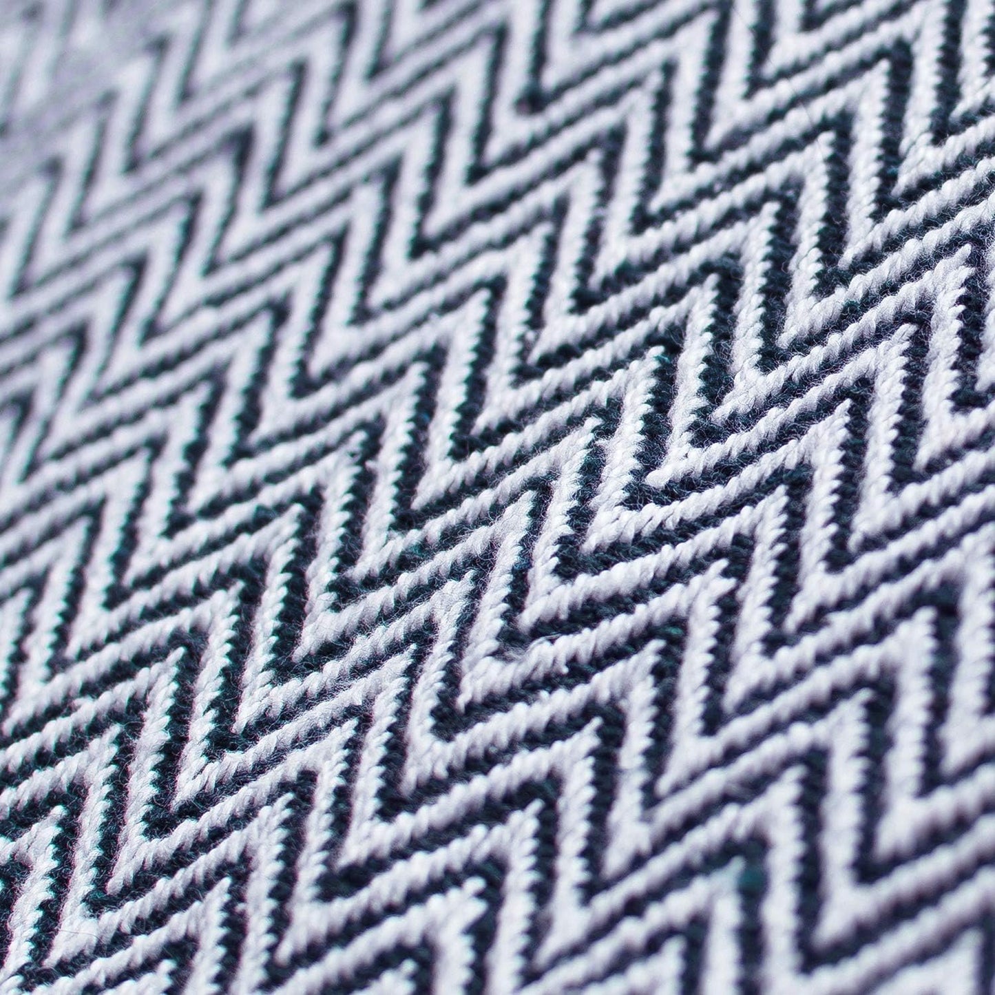 Americanflat 50x60 Throw Blanket - Soft and Breathable Cotton Throw Blanket for Couch, Bed, Chair - Decorative Blankets Perfect for Home or Outdoor Use - Navy Blue and White Double Diamond Design