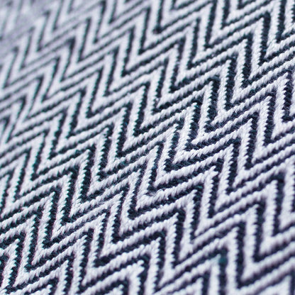 Americanflat 50x60 Throw Blanket - Soft and Breathable Cotton Throw Blanket for Couch, Bed, Chair - Decorative Blankets Perfect for Home or Outdoor Use - Navy Blue and White Double Diamond Design