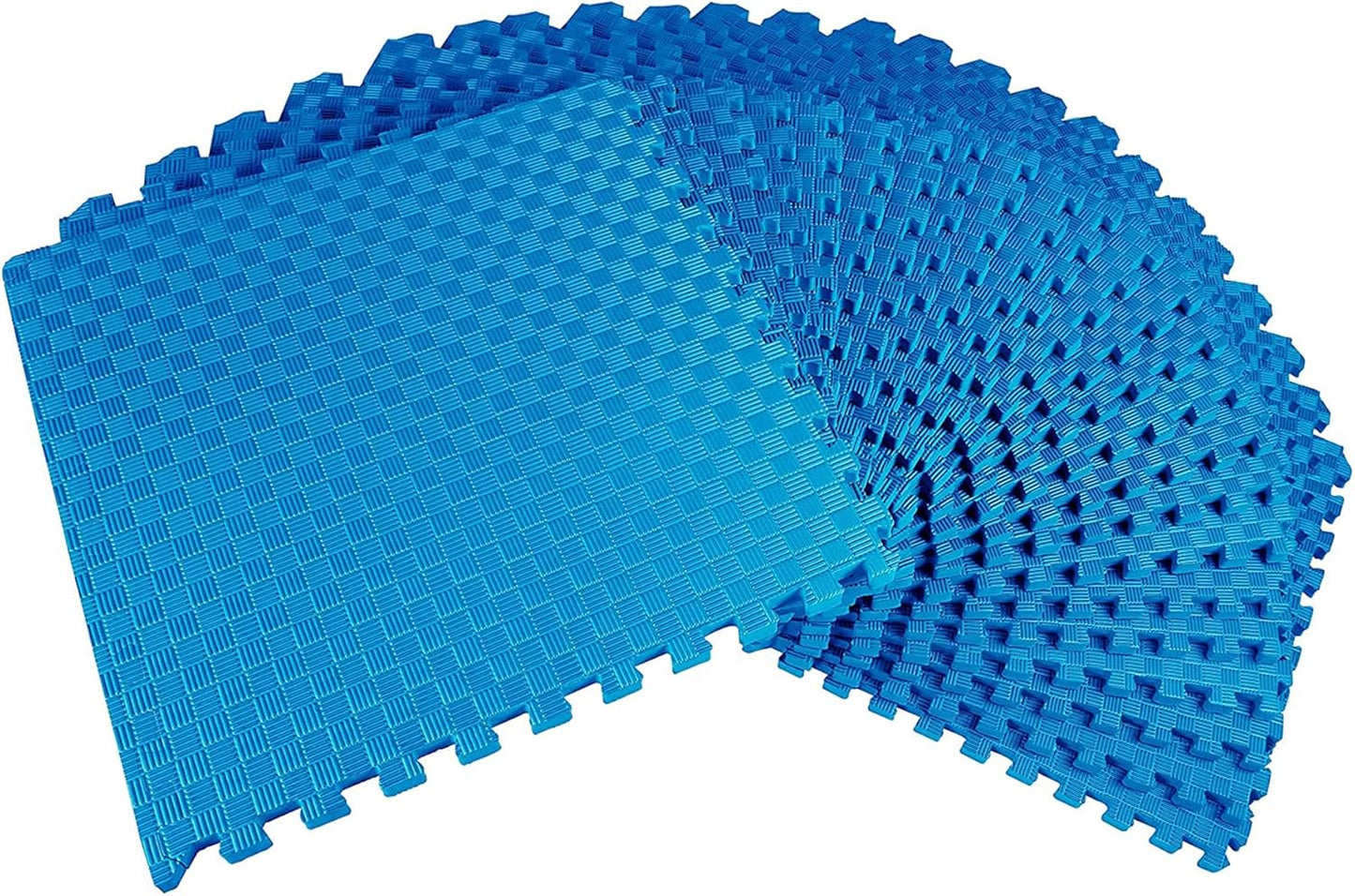 BalanceFrom Puzzle Exercise Mat 1" Thick, EVA Interlocking Foam Floor Tiles for Home Gym, Mat for Home Workout Equipment, Floor Padding for Kids, Black, 24 in x 24 in x 1 in, 24 Sq Ft - 6 Tiles
