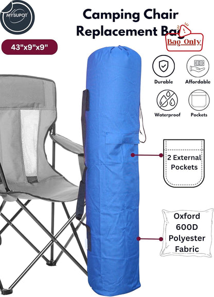 Replacement Bag for Folding Camping Chair, Portable Camp Chair, Hammock, Yoga Mat, Umbrella, Tents, Tripods, Fishing Poles - 420D Oxford Polyester Fabric